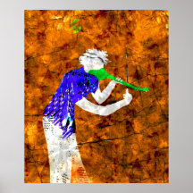 Green Violin Posters