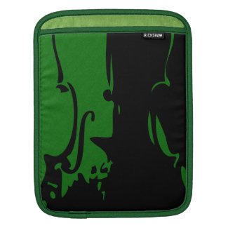 Green Violin Rickshaw iPad Sleeve