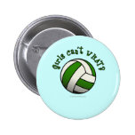Green Volleyball Buttons