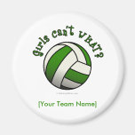 Green Volleyball Fridge Magnet