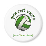 Green Volleyball Fridge Magnet