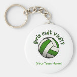 Green Volleyball Keychains