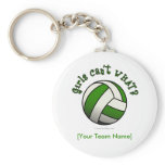 Green Volleyball Keychains