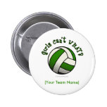 Green Volleyball Pin