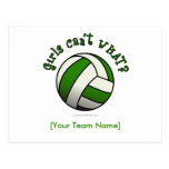 Green Volleyball Post Cards