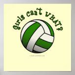 Green Volleyball Poster