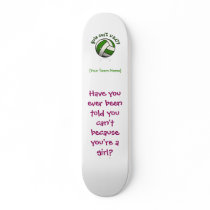 Green Volleyball Skateboard Deck
