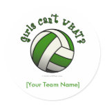 Green Volleyball Stickers