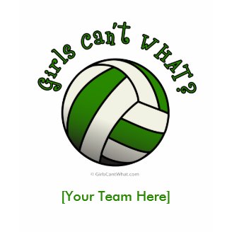 Green Volleyball Tee Shirts
