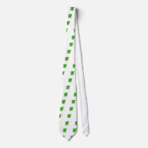 Green W monogram ties