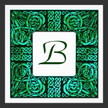 Green Waters Celtic Design Wedding Invitation invitations