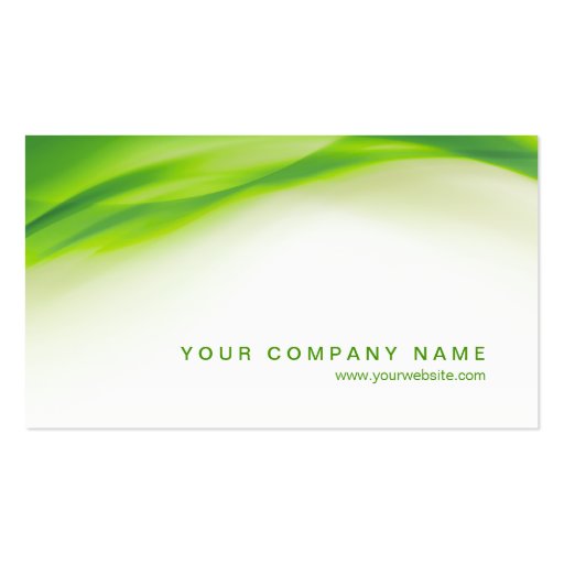 Green Wave business card (back side)