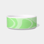 Green Wavy Pattern. Cat Bowl