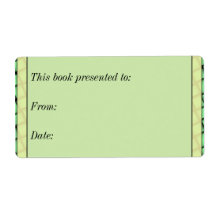 Green Weave Book Gift Personalized Shipping Labels