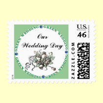 Green Wedding postage