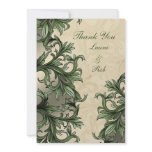 green wedding ThankYou Cards Custom Announcements