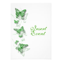 green white birthday engagement wedding invitations