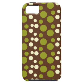Green White Brown Polka Dots Pattern iPhone 5 Covers