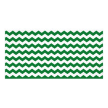 green white chevrons personalized photo card