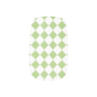 Green/White Diamond Pattern Minx Nails Minx® Nail Art