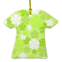 Green white flowers ornaments