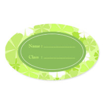Green white flowers stickers