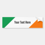 Green White Orange Stripes Bumper Stickers