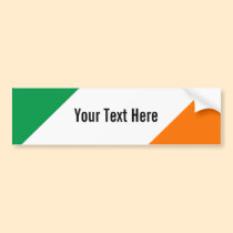 Green White Orange Stripes Bumper Stickers