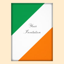 Green White Orange Stripes Card