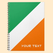 Green White Orange Stripes Journals