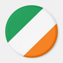 Green White Orange Stripes Magnets