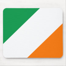 Green White Orange Stripes Mousepad