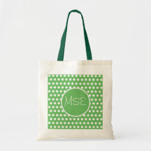 Green White Polka Dots Bags
