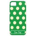 Green/White Polka Dots - Personalize casemate cases