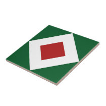 Green, White, Red Diamond Pattern tiles