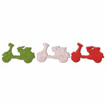 Green White &amp; Red Embroidered scooter ladies
