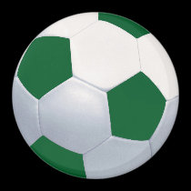 Green & White Soccer Ball Magnet