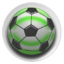 Green White Soccer Ball Plate