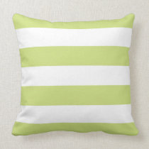 Green & White Striped Pillow pillows
