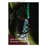 Green & White Swallowtail Butterfly Blank Card