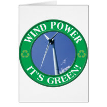 Green Wind Greeting Cards