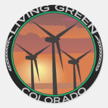 Green Wind Colorado Stickers