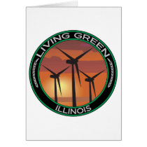Green Wind Illinois Greeting Card