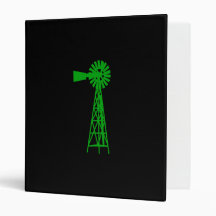 Green Windmill.png Vinyl Binder