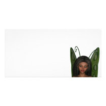 Green Wing Lady Faerie 1 - 3D Fairy - Photo Card Template
