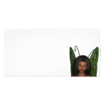 Green Wing Lady Faerie 1 - 3D Fairy - Photo Card Template