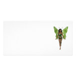 Green Wing Lady Faerie 2 - 3D Fairy - Custom Photo Card