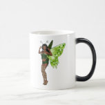 Green Wing Lady Faerie 3 - 3D Fairy - Mug