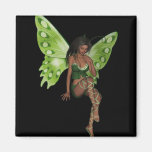 Green Wing Lady Faerie 6 - 3D Fairy - Refrigerator Magnets