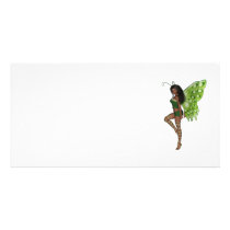 Green Wing Lady Faerie 7 - 3D Fairy - Custom Photo Card